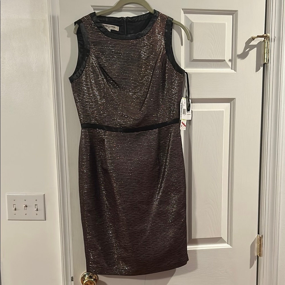 Evan Picone Black Sleeveless Sheath Mini Dress